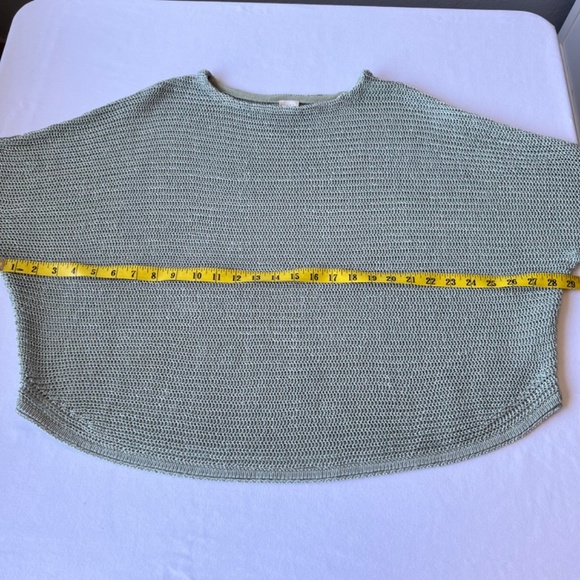 Poetry Rib Stitch Delave Dyed Linen Pullover Cropped Relaxed Fit Sweater - Picture 7 of 12